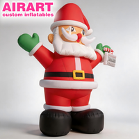 Figurine de Noël gonflable, Père Noël à barbe blanche, décorations gonflables pour les fêtes, pour un joyeux nouvel an