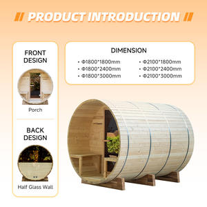 Sauna en bois à combustion de bois pour l'extérieur, vente chaude 2025, sauna en bois massif de pruche, sauna de jardin extérieur moderne, cabine de sauna extérieure - Product Image 2