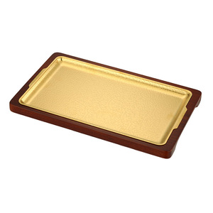 Stainless Steel Serving Tray Rectangular Food Grade Hammered Pattern Dish For Hotel Restaurant Barbecue Snack Plating - Product Image 5