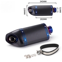 Pot d'échappement triangulaire incliné en acier inoxydable pour ZX6R, GSX250, Huanglong 600, Ninja 400, Z250R3, CBR - Pièces de modification