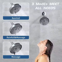 YF OEM Ensemble de douche double style américain haute pression, économie d'eau, avec pommeau de douche pluie et douchette à main, finition chromée, pour toilettes