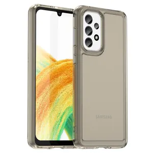 Étui transparent de téléphone portable à colle douce multicolore Offre Spéciale bonbon pour Samsung A33 A53 A13 A73