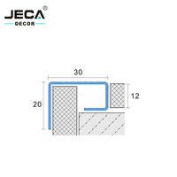 Foshan JECA Profils de nez d'escalier en acier inoxydable de haute qualité au design moderne Garnitures de carreaux pour pièces d'escalier