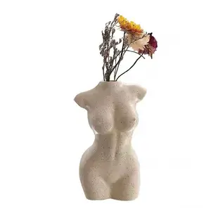 Креативная ваза из смолы для тела, домашний декор, искусство, женское обнаженное украшение, скульптура тела, цветочный сосуд