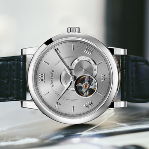 Montre mécanique pour homme PONIGER P6.83 41 mm avec petite seconde indépendante, aiguilles lumineuses, rotor anneau annuel personnalisé, 5 ATM - Product Image 6