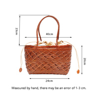 Sac à bandoulière tissé de luxe vintage pour femme, chic, nouvelle collection 2026, sacs fourre-tout décontractés en cuir fendu pour femme avec pochette intérieure à cordon de serrage