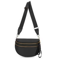 Sac banane tendance pour femmes, sac de poitrine, sac bandoulière, grande capacité, mode, couleur unie, ceinture de taille personnalisée