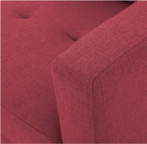 Rượu Vang Đỏ Cắt Sang Trọng Thanh Lịch Chất Lượng Cao Vải Linen L Ghế Sofa Đồ Nội Thất Phòng Khách Trong Nhà <span class=keywords><strong>Futon</strong></span> Modular Duy Nhất - Product Image 4