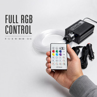 Kit de projecteur d'étoiles à fibres optiques LED RGBW pour plafond, avec entrée 12V-24V, en alliage d'aluminium de 0,75 mm, pour un ciel étoilé scintillant