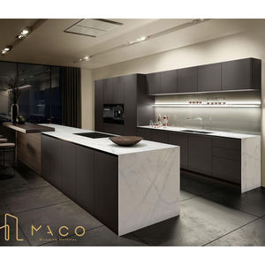 Armario de Cocina lacado, moderno estilo europeo, color gris oscuro - Product Image 4