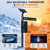 Abri de bus solaire extérieur avec affichage numérique, écran LCD étanche 4G Cloud CMS pour l'information des passagers aux arrêts de transport public