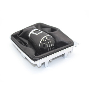 Volkswagen Passat B6 Gear <b>Shift</b> <b>Knob</b> Leather Cover 6 Speed Ergonomic Design Car Accessory - Product Image 5