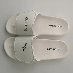 Sendal Pria Santai Nyaman dengan Tali yang Dapat Disesuaikan, Sendal Pria Putih Polos untuk Kustomisasi, Sandal Jepit Pria - Product Image 1