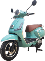 Scooter Électrique Longue Portée Haute Vitesse, Scooter Mobylette 2 Places Durable 60Km/h, Bleu Clair, en Stock