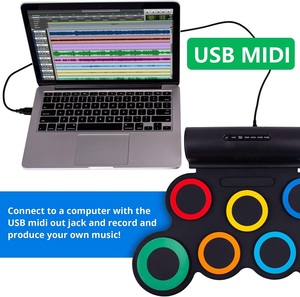 Jouet musical coloré, tambour électronique Portable à enrouler, tapis de Percussion intégré avec haut-parleur - Product Image 4
