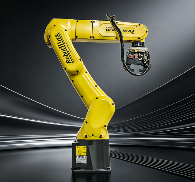 Fanuc LR Mate 200iD/7L 6 Axis Mini Robot Payload 7kg Reach 911mm Irvision Hollow Wrist for Assembly 3C Electronics with Gripper