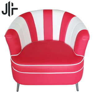 <span class=keywords><strong>Canapé</strong></span> d'appoint en cuir rouge et blanc, style rétro des années 1950, pour usage commercial durable, en vente - Product Image 1
