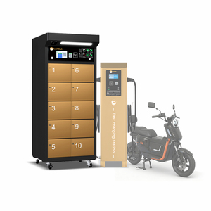 Estación <span class=keywords><strong>de</strong></span> Intercambio <span class=keywords><strong>de</strong></span> Baterías <span class=keywords><strong>de</strong></span> Litio <span class=keywords><strong>de</strong></span> 10 Celdas para Bicicletas Eléctricas, Gabinete Inteligente PD con Caja <span class=keywords><strong>de</strong></span> Luz, Admite Personalización en el Extranjero - Product Image 6