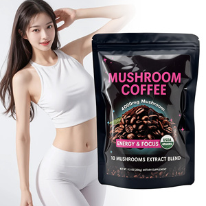 Café instantané Arabica supérieur avec Lion's Mane et Ganoderma, anti-brume cérébrale et stimulant de l'humeur, herbes chinoises biologiques - Product Image 4