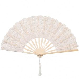 Abanicos Plegables de Plástico con Diseño de Dragón y Borlas, Bordado Chino de Alta Calidad, 27 cm de Largo, Recuerdo de Boda, Multicolor - Product Image 5