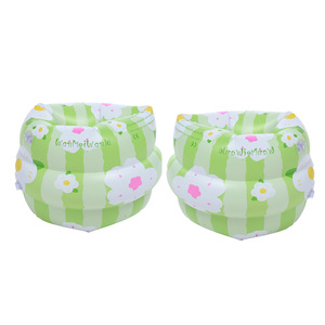 Brazaletes de natación con estampado floral, flotadores de seguridad acuática de alta flotabilidad para adultos y niños, material de PVC - Product Image 5