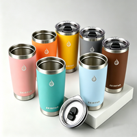 Gobelet de voyage isotherme à double paroi en acier inoxydable 20oz 30oz avec couvercle