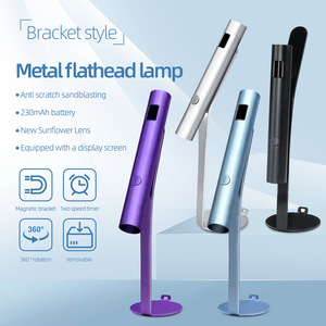 Lampe UV LED portable monobloc en métal pour ongles, rechargeable, séchoir à vernis gel avec tête en silicone, lumière de polymérisation portable pour salon - Product Image 2