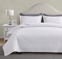 Parure de lit de luxe légère en gros, couvre-lit blanc pour toutes les saisons, couette décorative