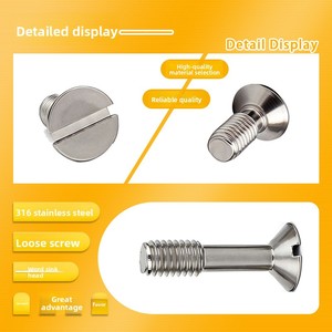 Tornillo de cabeza plana avellanada de acero inoxidable 316, clase métrica, GB948, de rosca media, que no se suelta, personalizado y alargado <span class=keywords><strong>DL</strong></span> - Product Image 2