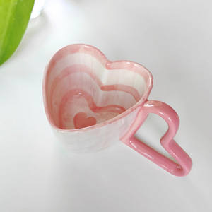 UCHOME Nueva personalidad creativa nórdica Pareja Taza de <span class=keywords><strong>amor</strong></span> de cerámica Taza de plato de café de alta belleza - Product Image 4