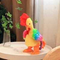Poulet musical Animal en peluche électronique interactif Jouet en peluche chantant dansant et hurlant Coq de Pâques