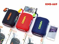 Kms-669 Super 12W Bass Puissant, Haut-parleur Bluetooth Portable sans Fil avec Lumière RGB, Subwoofer Stéréo et Radio FM, Meilleure Vente