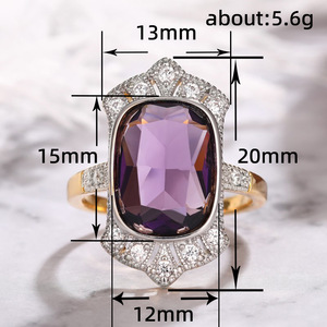 Anello Rettangolare dal Design Vintage in Stile Francese per Donne - Product Image 5