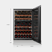 Candor Cave à vin électrique 49 bouteilles double zone réfrigérateur à vin TFT écran tactile éclairage LED refroidisseurs à vin et à boissons