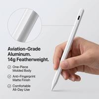 Aktif Dokunmatik Kalem Tip-C 30 Dakika 10 Saat, Hızlı Şarjlı Kalem iPad Android Tablet, Alüminyum Alaşımlı POM Özel Logo OEM Toptan Satış