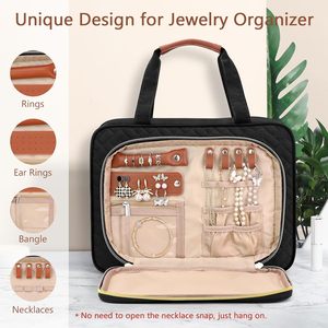 PVC Waterproof Large <b>Makeup</b> <b>Bag</b> <b>Compartment</b> Jewelry Organizer Hanging Travel Toiletry <b>Bag</b> for Women - Product Image 6