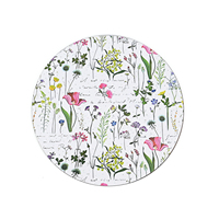 Ensemble de sets de table floraux tropicaux exubérants, motifs botaniques vifs, panneau en bois haut de gamme, 5 mm résistant à la chaleur