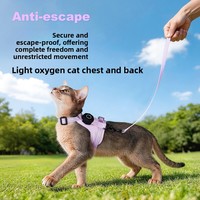 Harnais et laisse GPS anti-évasion pour chat, ensemble réfléchissant et ajustable, gilet souple pour petits chiens