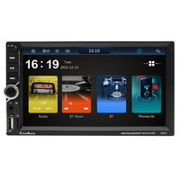 Lecteur MP5 double DIN 7 pouces pour voiture, CarPlay sans fil, Android Auto, caméra de recul, écran tactile, tableau de bord, USB