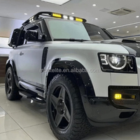 Land Rover Defender 110 için Siyah Parlak Kaplama Ön ve Arka Tampon Çamurluk Etekleri Kapı Döşeme Paneli Yükseltme