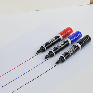 <span class=keywords><strong>Marcadores</strong></span> Personalizados al por Mayor, Marcador Permanente de Doble Punta, de Gran Capacidad, en Plástico, Rojo, Negro y Azul - Product Image 5