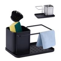Cuisine en acier inoxydable porte-éponge organisateur vidange casserole évier Caddy