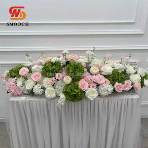 SMOOTH Luxury Rose Silk <b>Artificial</b> <b>Flower</b> Runner Decoration for Wedding Event T Stage Layout - Product Image 2