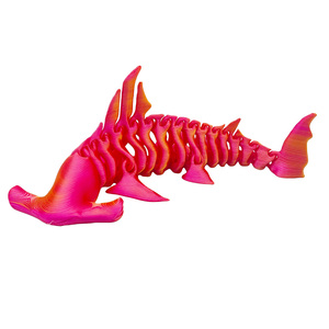 Squelette de requin marteur articulé en PLA imprimé en 3D, jouet marin flexible pour bureau, cadeau anti-stress, produit transfrontalier très demandé - Product Image 3