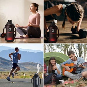 Botella de Agua Deportiva de Gran Capacidad de 44 oz, Botella de Agua para Camping con Asa y Aplicación de Recordatorio Electrónico, Método de Bebida Directa - Product Image 3