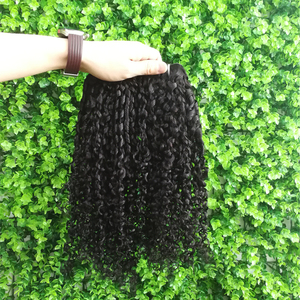 Extensiones de Cabello Humano Virgen con Textura Suave Pixie Curl, 100% Cabello Humano, para Cualquier Ocasión, Sin Enredos, Suaves y Brillantes - Product Image 1