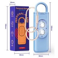 Dispositifs de protection 130 dB, lumière stroboscopique LED sûre, lampe torche, porte-clés d'autodéfense, alarme de sécurité personnelle pour femmes et filles