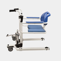 Chaise de transfert de patient à levage hydraulique pour usage domestique, fauteuil roulant commode, siège réglable en hauteur, capacité 150 kg, déambulateur de lit, rollator