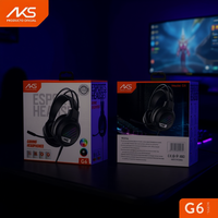 AKS G6 Kulak Üstü Oyun Kulaklığı, Dinamik Sürücüler ve Stereo Mikrofon ile PS4, PS5 ve PC için