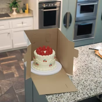 Boîtes à gâteaux de qualité supérieure en carton ondulé robuste de 12*12*10 pouces, auto-assemblables, de qualité alimentaire, avec fermeture magnétique, matériaux recyclés de 2 mm